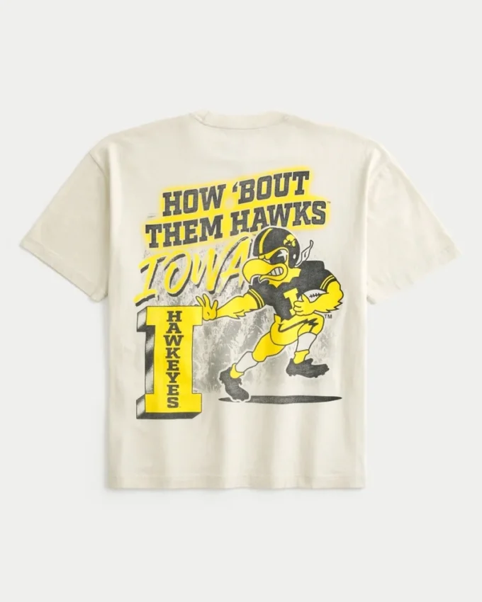 Boxy Iowa Hawkeyes -grafiikkapaita Boxy Iowa Hawkeyes -grafiikkapaita