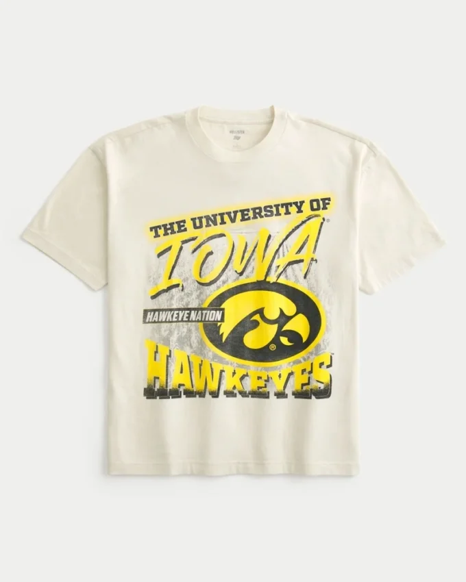 Boxy Iowa Hawkeyes -grafiikkapaita Boxy Iowa Hawkeyes -grafiikkapaita