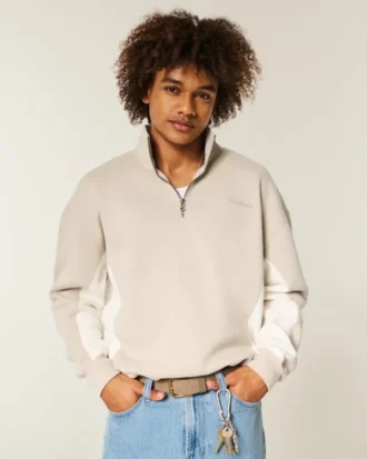 Boxy Logo Quarter-Zip -huppari