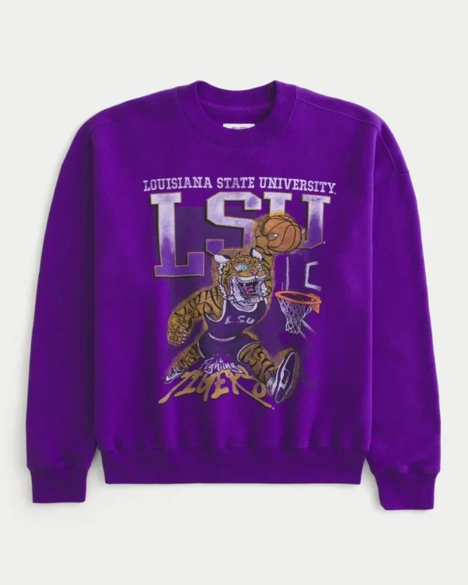 Boxy LSU Tigers Graphic Crew -huppari Boxy LSU Tigers Graphic Crew -huppari
