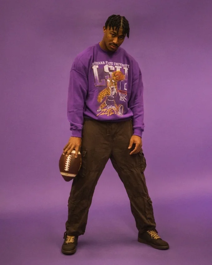 Boxy LSU Tigers Graphic Crew -huppari Boxy LSU Tigers Graphic Crew -huppari