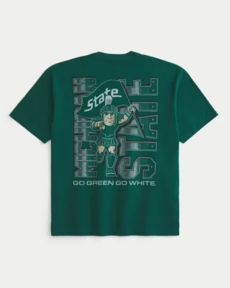 Boxy Michigan State University -grafiikkapaita Boxy Michigan State University -grafiikkapaita