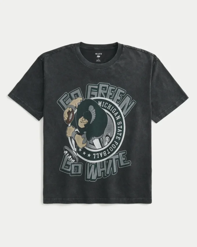 Boxy Michigan State University Spartans -grafiikkapaita Boxy Michigan State University Spartans -grafiikkapaita