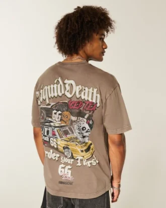 Boxy NASCAR Liquid Death -grafiikkapaita Boxy NASCAR Liquid Death -grafiikkapaita