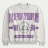 Boxy New York University Violets -graafinen collegepaita Boxy New York University Violets -graafinen collegepaita