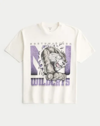 Boxy Northwestern University Wildcats -grafiikkapaita Boxy Northwestern University Wildcats -grafiikkapaita