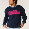 Boxy Ole Miss -graafinen collegepaita Boxy Ole Miss -graafinen collegepaita