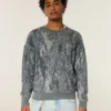 Boxy Pattern Crew -villapaita Boxy Pattern Crew -villapaita