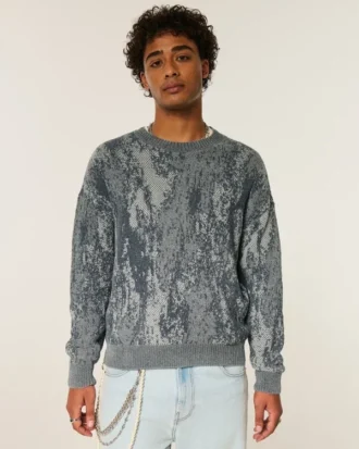 Boxy Pattern Crew -villapaita Boxy Pattern Crew -villapaita