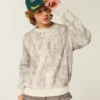 Boxy Pattern Crew -villapaita Boxy Pattern Crew -villapaita