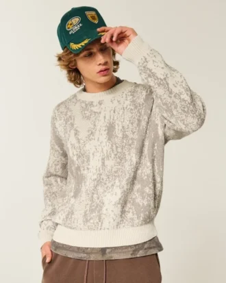 Boxy Pattern Crew -villapaita