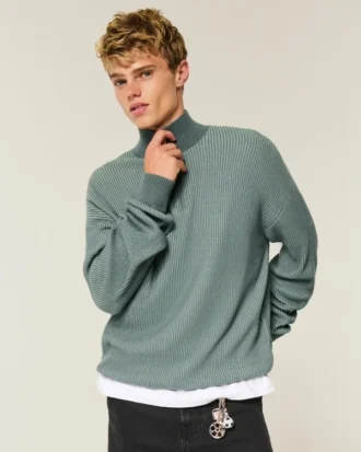 Boxy Quarter-Zip -villapaita Boxy Quarter-Zip -villapaita