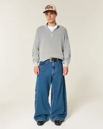 Boxy Quarter-Zip -villapaita Boxy Quarter-Zip -villapaita