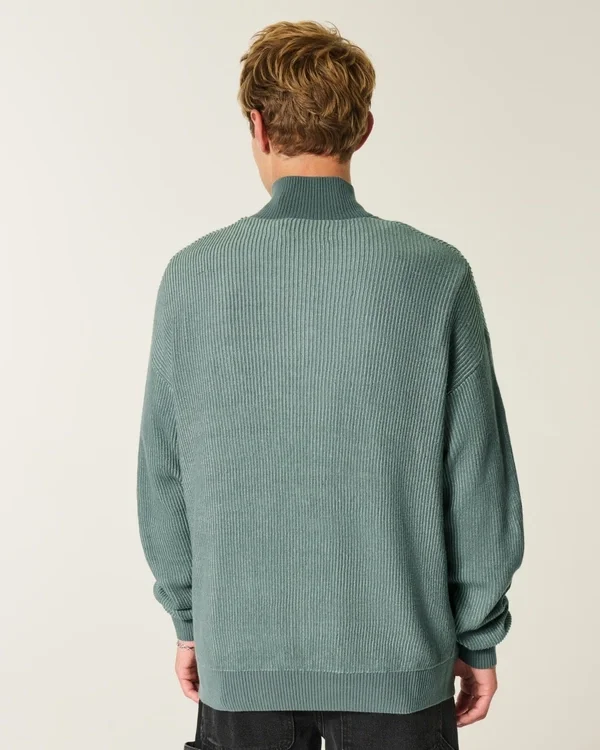 Boxy Quarter-Zip -villapaita Boxy Quarter-Zip -villapaita