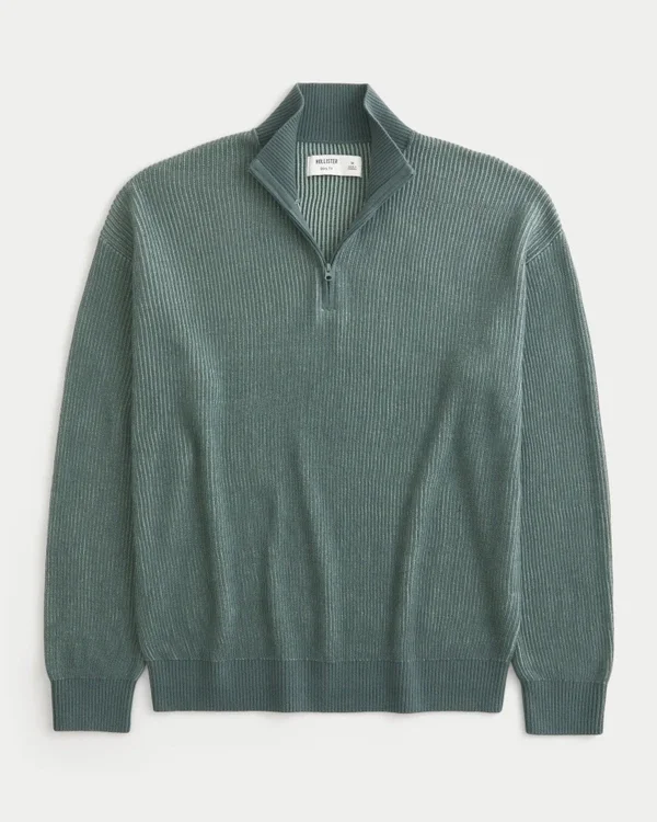 Boxy Quarter-Zip -villapaita Boxy Quarter-Zip -villapaita