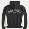 Boxy Real Madrid CF -grafiikkahuppari vetoketjulla Boxy Real Madrid CF -grafiikkahuppari vetoketjulla