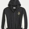 Boxy Real Madrid CF -grafiikkahuppari vetoketjulla Boxy Real Madrid CF -grafiikkahuppari vetoketjulla