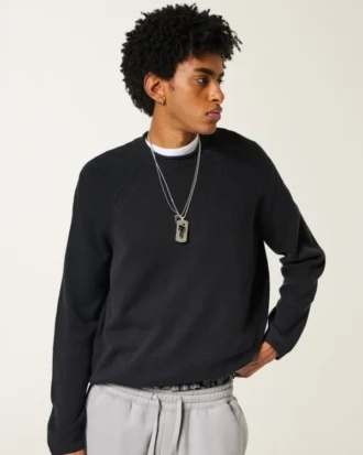 Boxy Roll-Neck Crew -villapaita Boxy Roll-Neck Crew -villapaita