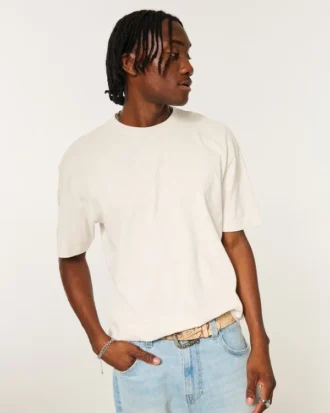 Boxy Slub Crew T-paita