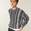 Boxy Striped Crew Sweater Boxy Striped Crew Sweater