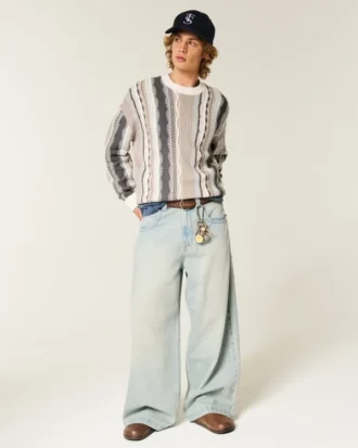 Boxy Striped Crew Sweater Boxy Striped Crew Sweater