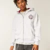 Boxy Texas A&M University Aggies -graafinen vetoketjullinen huppari Boxy Texas A&M University Aggies -graafinen vetoketjullinen huppari
