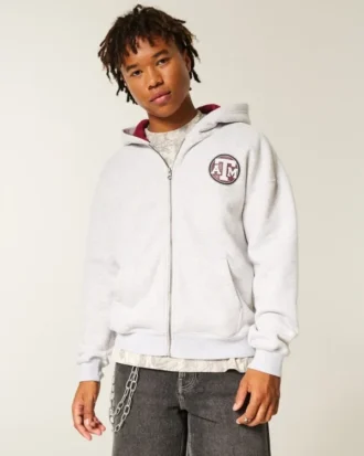 Boxy Texas A&M University Aggies -graafinen vetoketjullinen huppari