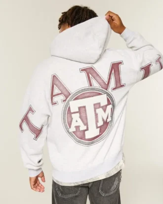Boxy Texas A&M University Aggies -graafinen vetoketjullinen huppari