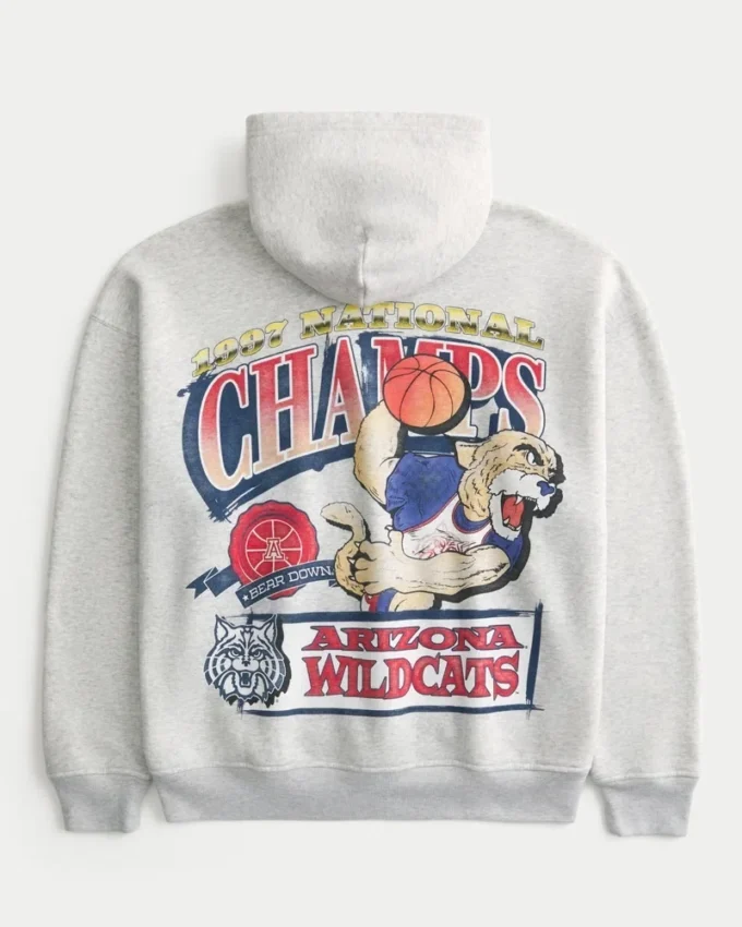 Boxy University of Arizona Wildcats -grafiikkahuppari Boxy University of Arizona Wildcats -grafiikkahuppari