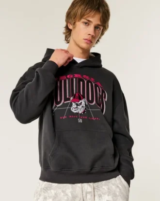 Boxy University of Georgia Bulldogs -grafiikkahuppari