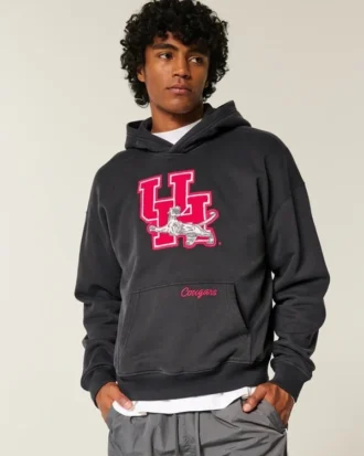 Boxy University of Houston Cougars -grafiikkahuppari Boxy University of Houston Cougars -grafiikkahuppari
