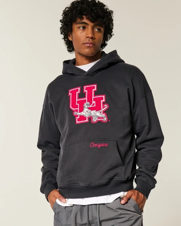 Boxy University of Houston Cougars -grafiikkahuppari Boxy University of Houston Cougars -grafiikkahuppari