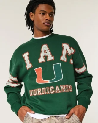 Boxy University of Miami Hurricanes -graafinen collegepaita