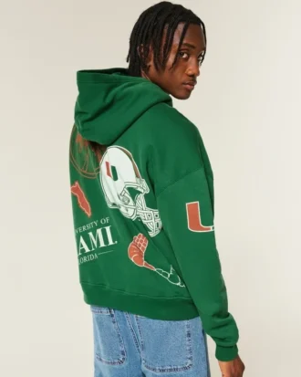 Boxy University of Miami Hurricanes -grafiikkahuppari