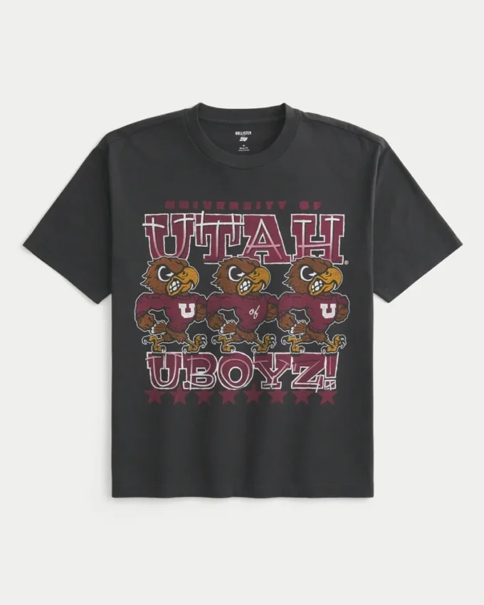 Boxy University of Utah Utes -graafinen T-paita Boxy University of Utah Utes -graafinen T-paita