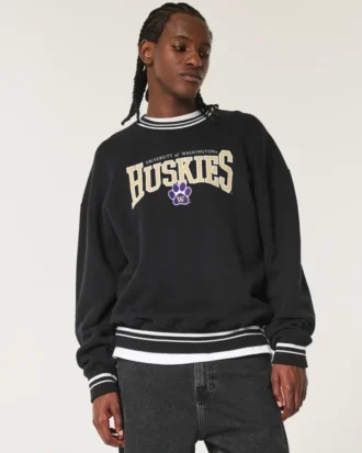 Boxy University of Washington Huskies -graafinen collegepaita Boxy University of Washington Huskies -graafinen collegepaita