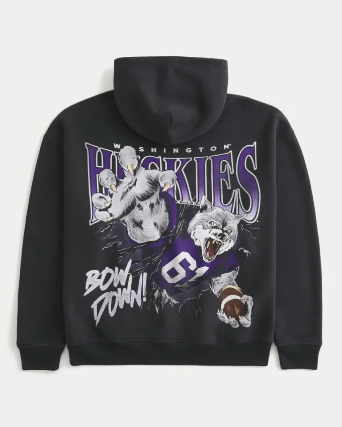 Boxy University of Washington Huskies -grafiikkahuppari Boxy University of Washington Huskies -grafiikkahuppari