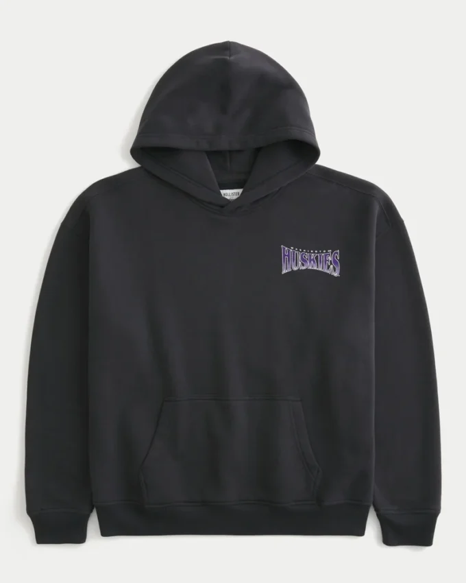 Boxy University of Washington Huskies -grafiikkahuppari Boxy University of Washington Huskies -grafiikkahuppari