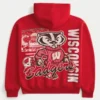 Boxy University of Wisconsin Badgers -grafiikkahuppari Boxy University of Wisconsin Badgers -grafiikkahuppari