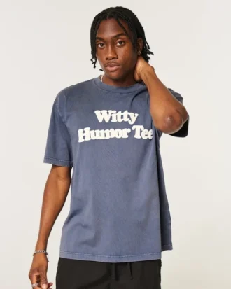 Boxy Witty Humor Tee -graafinen t-paita