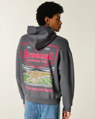 Boxy Zip-Up Arsenal F.C. -grafiikkahuppari