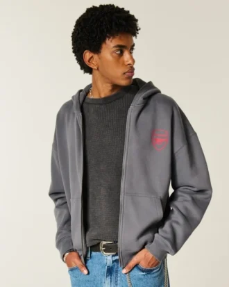 Boxy Zip-Up Arsenal F.C. -grafiikkahuppari