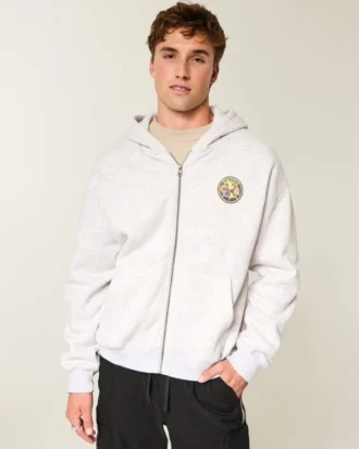 Boxy Zip-Up Club América Las Águilas -grafiikkahuppari