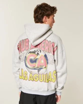 Boxy Zip-Up Club América Las Águilas -grafiikkahuppari