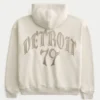 Boxy Zip-Up Detroit 79 -grafiikkahuppari Boxy Zip-Up Detroit 79 -grafiikkahuppari