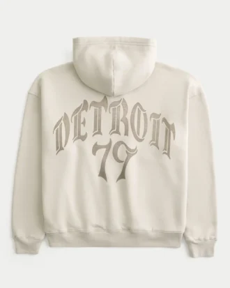 Boxy Zip-Up Detroit 79 -grafiikkahuppari