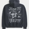 Boxy Zip-Up Ford -grafiikkahuppari Boxy Zip-Up Ford -grafiikkahuppari