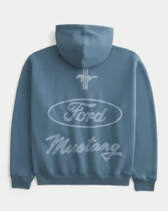 Boxy Zip-Up Ford Mustang -grafiikkahuppari