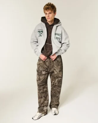 Boxy Zip-Up Michigan State University Spartans -grafiikkahuppari Boxy Zip-Up Michigan State University Spartans -grafiikkahuppari