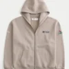 Boxy Zip-Up NASCAR -grafiikkahuppari Boxy Zip-Up NASCAR -grafiikkahuppari